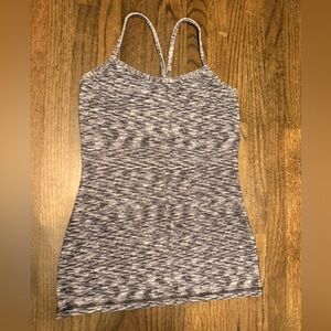 Lululemon Athletica Black and White Racerback Tank Top A/B Cup
